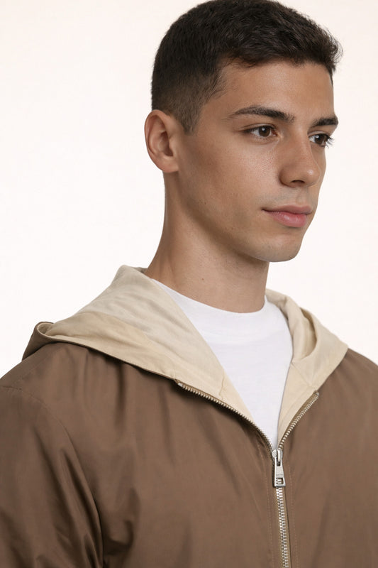 HOODED RESORT JACKET MOCCA BROWN
