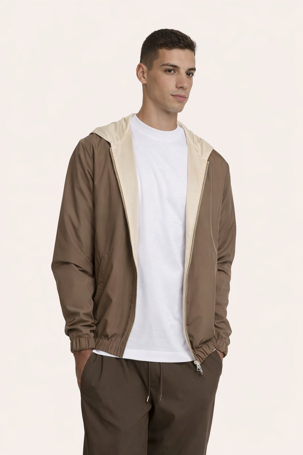 HOODED RESORT JACKET MOCCA BROWN