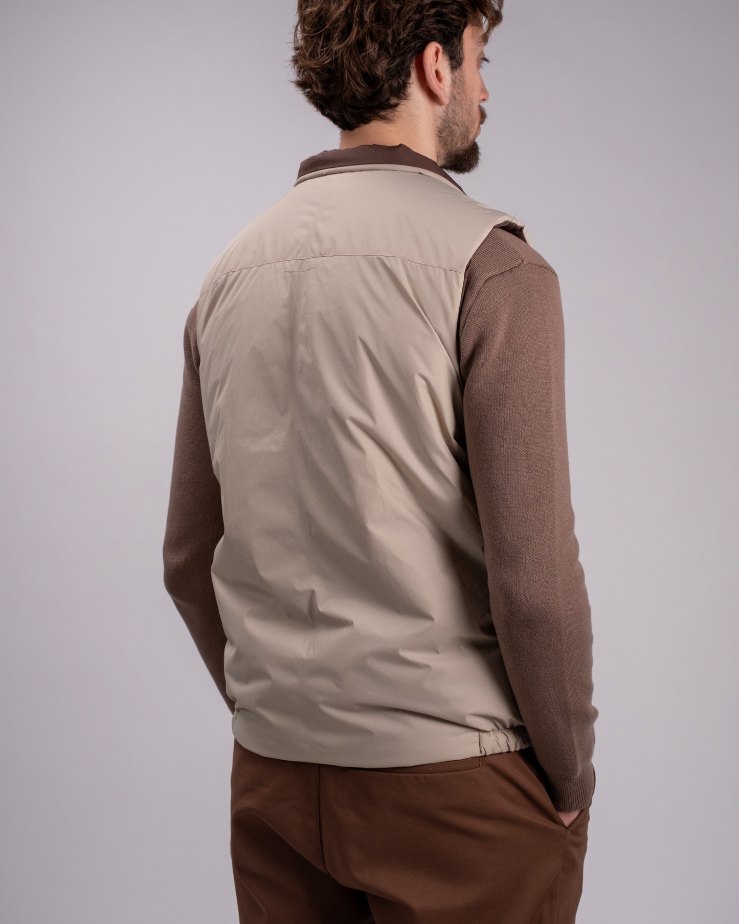MUMO REVERSIBLE GILET BROWN